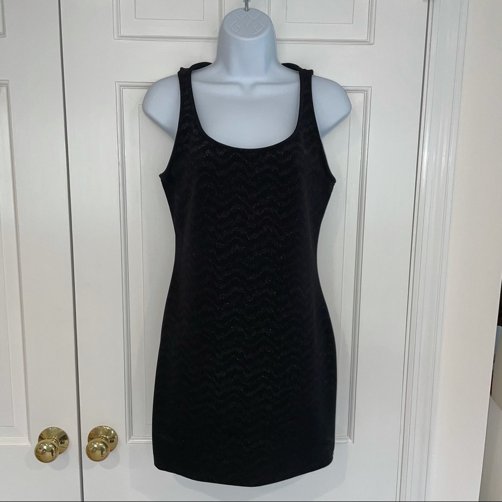 Forever 21 black sparkle mini dress M